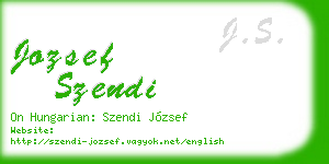 jozsef szendi business card